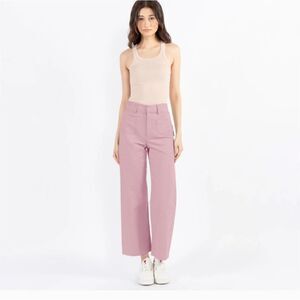 The Script Chiara Wide Leg High Rise Pants in Rose Size 8